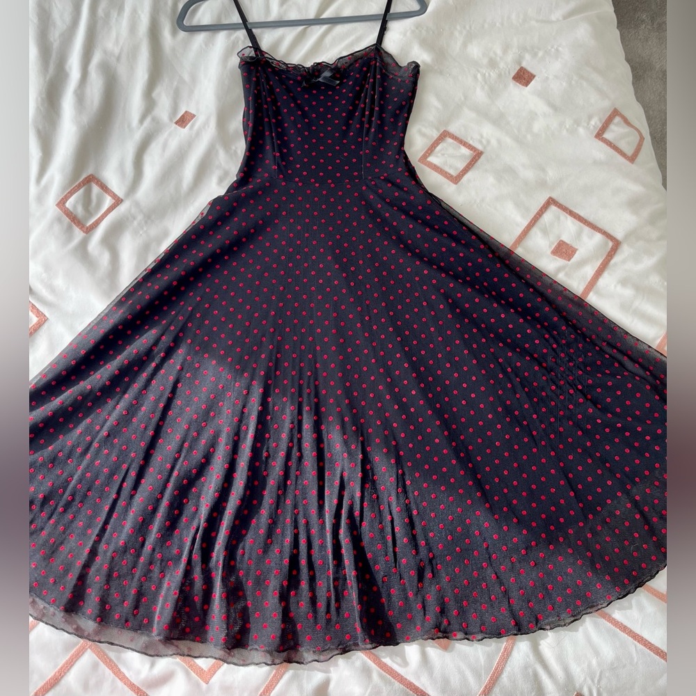 Vintage H&M A Line Polka Dot Swing Dress